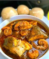 Banga soup, swallow with Titus Fish 